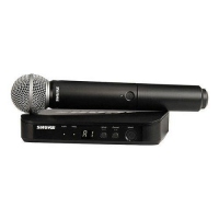 MICROFONE SHURE SEM FIO MAIS RECEPTOR DE FREQUENCIA 50HZ A 15KHZ PADRAO POLARCARDIOIDE