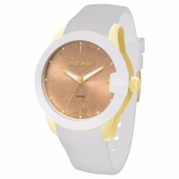 RELOGIO FEMININO ANALOGICO MORMAII BRANCO CASUAL