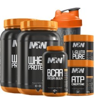 KIT MIDWAY 02 WHEY 907G + 01 BCAA 250G + 01 CREATINA 300G + 01 GLUTAMINA + 01 Squeeze Sharker Brinde