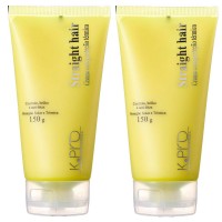 KIT 02 CREMES COM PROTECAO TERMICA STRAIGHT HAIR 150G