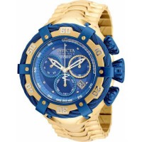 RELOGIO INVICTA GILDED DOURADO AZUL RESISTENCIA 500M ACO INOXIDAVEL