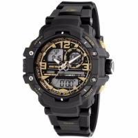 RELOGIO MORMAII MASCULINO BRIGHT ANADIGI 100M DOURADO
