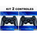 KIT 02 CONTROLES PS3 PRETO WIRELESS