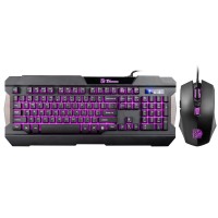 KIT TECLADO E MOUSE GAMER THERMALTAKE COMBO MULTI BACK LIGHT ABNT2 PRETO