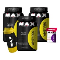 COMBO MAX TITANIUM 3X WHEY PRO 1KG CADA