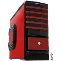 GABINETE GAMER VERMELHO PC YES - 4 BAIAS