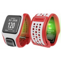 RELOGIO INTELIGENTE CORRIDA OU GOLFE C/ GPS USB 5ATM BRANCO/RED