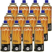 KIT REFIL DE GAS NAUTIKA P/ FOGAREIROS E MACARICOS - 12 UNIDS