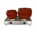 FOGAO ELETRICO PROFISSIONAL INOX 2 BOCAS COTHERM 3000W - 220V