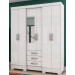 GUARDA-ROUPA CASAL C/ ESPELHO 6 PORTAS 3 GAVETAS BRIZ ALTO BRILHO UV