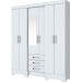 GUARDA-ROUPA CASAL C/ ESPELHO 6 PORTAS 3 GAVETAS BRIZ ALTO BRILHO UV