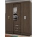 GUARDA-ROUPA CASAL C/ ESPELHO 6 PORTAS 3 GAVETAS BRIZ ALTO BRILHO UV