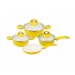 CONJUNTO DE PANELAS ESMALTADAS 4 PECAS INTERNO CERAMICA