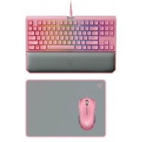 KIT GAMMER HEADSET ORELHINHA GATINHA + TECLADO + MOUSE + PAD