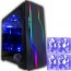 GABINETE GAMER CIRKUIT LED RGB C/ USB 3.0 GRATIS 04 FANS