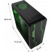 GABINETE GAMER CIRKUIT LED RGB C/ USB 3.0 GRATIS 04 FANS