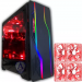 GABINETE GAMER CIRKUIT LED RGB C/ USB 3.0 GRATIS 04 FANS
