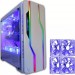 GABINETE GAMER CIRKUIT LED RGB C/ USB 3.0 GRATIS 04 FANS