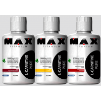 KIT 03 SUPLEMENTOS ESPORTIVO L-CARNITINA 2000MG MAX TITANIUM 400ML