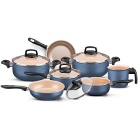 JOGO PANELAS 07 PC ANTIADERENTE SuperFlon c/ Tampa de Vidro