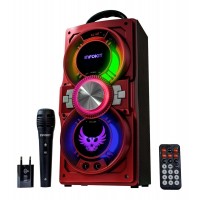 CAIXA SOM PORTATIL AMPLIFICADA BLUETOOTH USB FM MP3 SD 12W C/ MICROFONE 