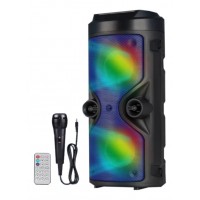 CAIXA SOM PORTATIL AMPLIFICADA BLUETOOTH USB FM MP3 SD 80dB c/ ILUMINACAO