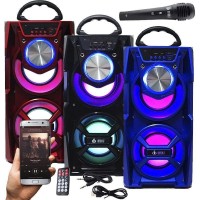 CAIXA SOM PORTATIL AMPLIFICADA BLUETOOTH USB FM MP3 SD 12W 85DB