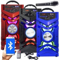 CAIXA SOM PORTATIL AMPLIFICADA BLUETOOTH USB FM MP3 SD TOWER 12W
