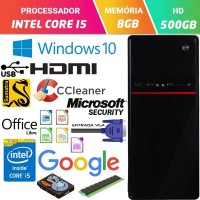 COMPUTADOR PC GABINETE CORE I5 HD 500GB 8GB RAM WIN10