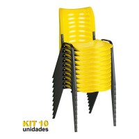 CADEIRA STAR OFFICE PLASTICO SUPORTA AT&Eacute; 100kg - KIT 06 UND
