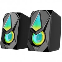 CAIXA DE SOM SPEAKER PC GAMER LUZ LED RGB P2 - LEHMOX 