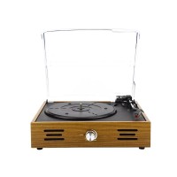 VITROLA DE MESA RETRO PULSE C/ TAMPA DE ACRILICO BLUETOOTH 