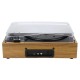 VITROLA DE MESA RETRO PULSE C/ TAMPA DE ACRILICO BLUETOOTH 