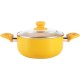 JOGO DE PANELAS LA CUISINE ANTIADERENTE AMARELO CINCO PEÇAS