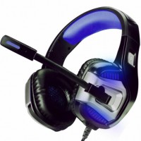 FONE DE OUVIDO GAMER P/ PS4 PC E SMARTPHONE AZUL EXBOM 7.1SD 