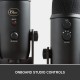 MICROFONE CONDENSADOR USB BLUE - 4 PADRÕES DE CAPTAÇÃO - PRETO