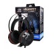 HEADSET GAMER 7.1 KNUP, COM ILUMINAÇÃO USB - P2 BASS VIBRATION - PRETP C/ VERMELHO