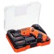 KIT PARAFUSADEIRA BLACK E DECKER C/ 15 ACESSÓRIOS - BATERIA 4.8V C/ LED - PRETO/LARANJA