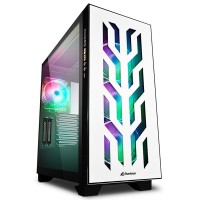 GABINETE GAMER SHARKOON C/ VIDRO - BRANCO RGB 