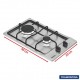 FOGAO COOKTOP A GAS TRAMONTINA C/ 2 BOCA - AÇO EM INOX BIVOLT 5W