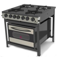 FOG&Atilde;O INDUSTRIAL COM FORNO PROGAS - C/ TAMPO ESMALTADO