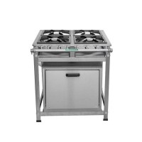 FOG&Atilde;O INDUSTRIAL GASTROMIXX - C/ 4 BOCAS E FORNO EM A&Ccedil;O INOX