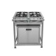 FOGÃO INDUSTRIAL GASTROMIXX - C/ 4 BOCAS E FORNO EM AÇO INOX
