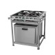 FOGÃO INDUSTRIAL GASTROMIXX - C/ 4 BOCAS E FORNO EM AÇO INOX