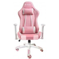 CADEIRA GAMER BLUECASE TITANIUM - RECLINAVEL - ROSA/BRANCO