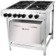FOGÃO INDUSTRIAL 4 BOCAS VENANCIO - C/ FORNO ESMALTADO - INOX