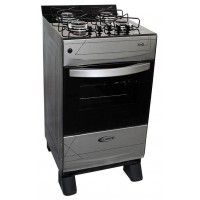 FOGAO DE PISO A GAS 4 BOCAS BIVOLT INOX