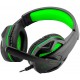 HEADSET GAMER T-DAGGER - C/ LEDS E DRIVERS DE 40MM - PRETO/VERDE