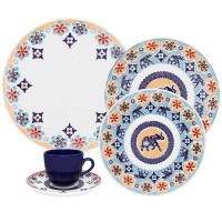 CONJUNTO DE PRATOS FUNDOS OXFORD - C/ 6 PE&Ccedil;AS EM CERAMICA