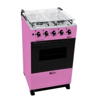 FOG&Atilde;O A GAS C/ 4 BOCAS CLARICE - ROSA BIVOLT -  1600W